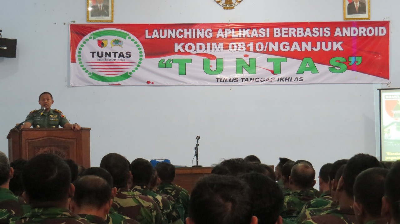 Perdana, Kodim 0810/Nganjuk Launching Aplikasi "tuntas" Untuk Babinsa ...